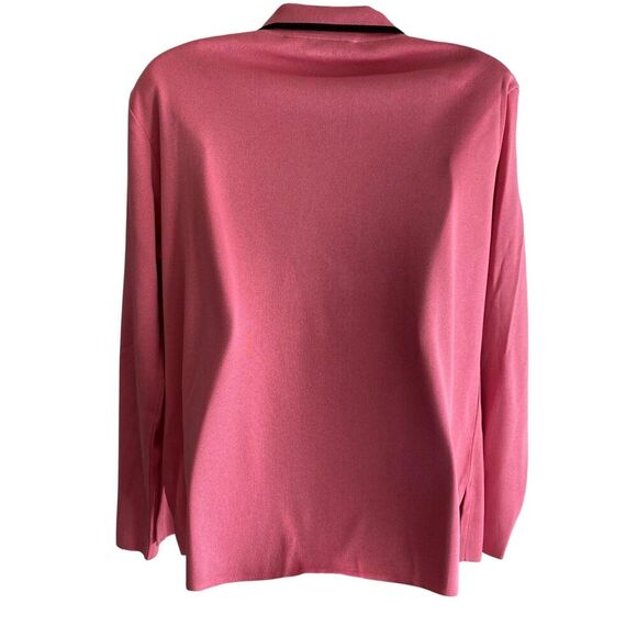 Exclusively Misook Cardigan Womens Large Button Up Jacket Shoulder Pads Knit - Picture 3 of 5